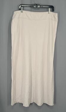 J Jill Skirt Womens Pink Size 20 Linen Back Slit Side Zip Boho Resort Cruise